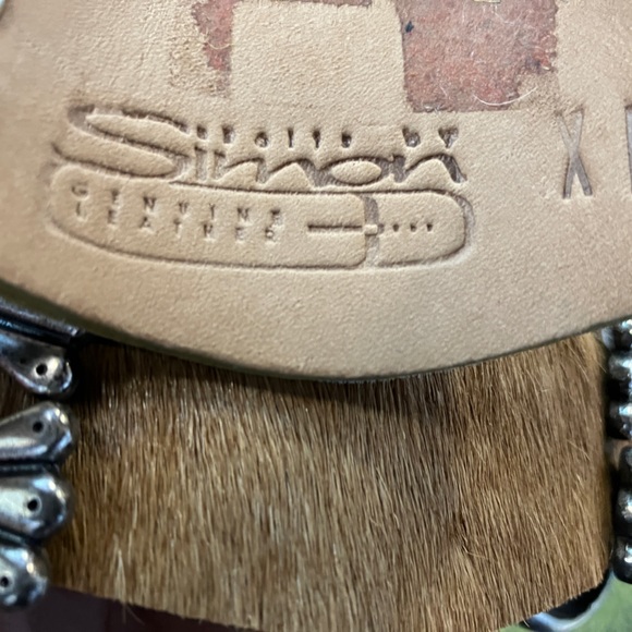 Rare, BB, Simon leather big buckle belt with cowhide - Picture 6 of 6